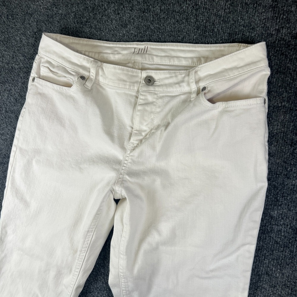 J.Jill Cropped Jeans Womens 32x21.5 White Authentic Fit Denim Cotton Low Rise